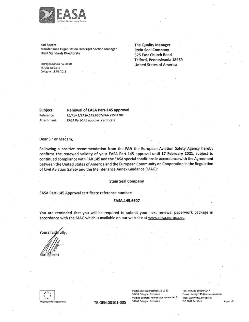 EASA Stein Seal Company